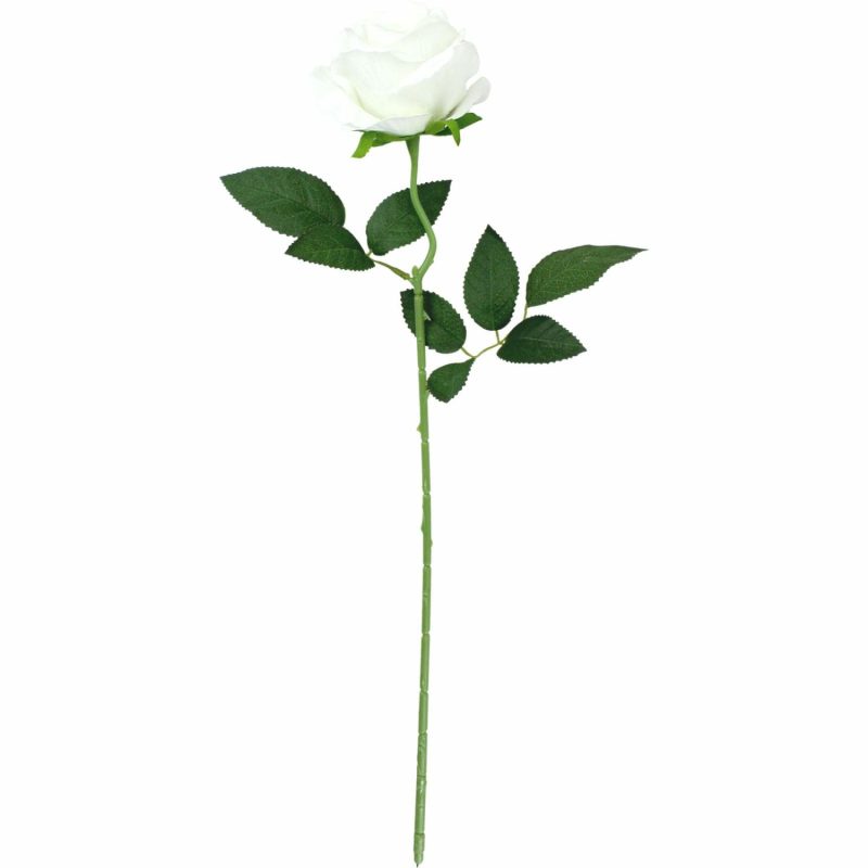 Artificial Plants & Flowers | Artificial White Rose (1 Stem) Artificial Plants & Flowers Artificial Plants & Flowers