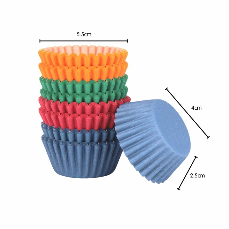 Baking Cups | Assorted Bright Baking Cups 40Mm (Pack Of 200) Baking & Cake Decorating Baking Cups