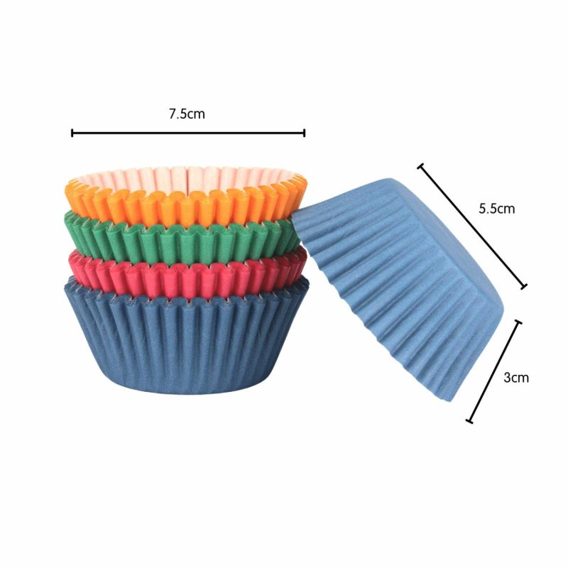 Baking Cups | Assorted Bright Baking Cups (Pack Of 100) Baking & Cake Decorating Baking Cups