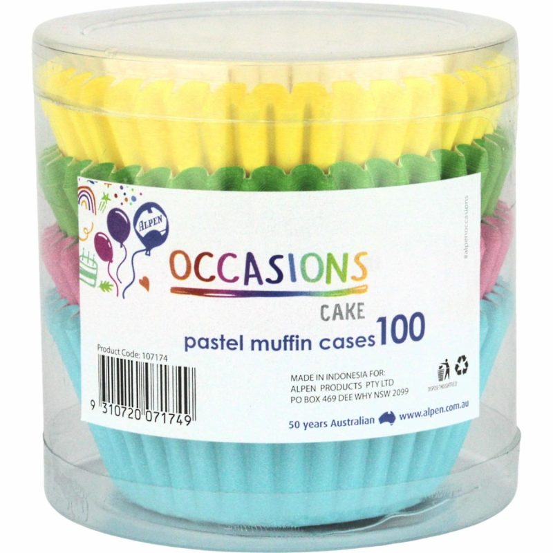 Baking Cups | Assorted Pastel Baking Cups (Pack Of 100) Baking & Cake Decorating Baking Cups