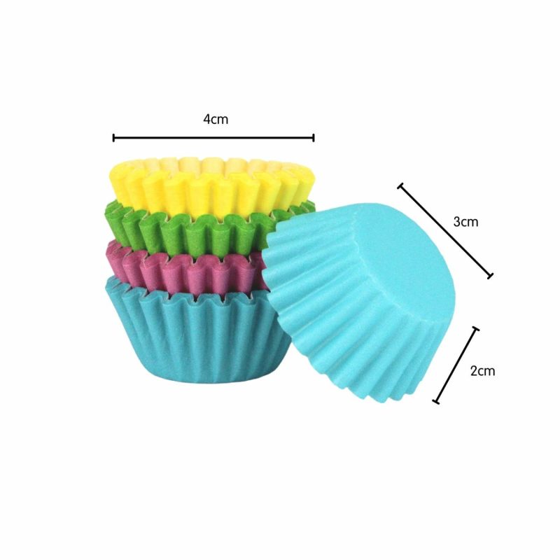 Baking Cups | Assorted Pastel Mini Baking Cups 30Mm (Pack Of 100) Baking & Cake Decorating Baking Cups