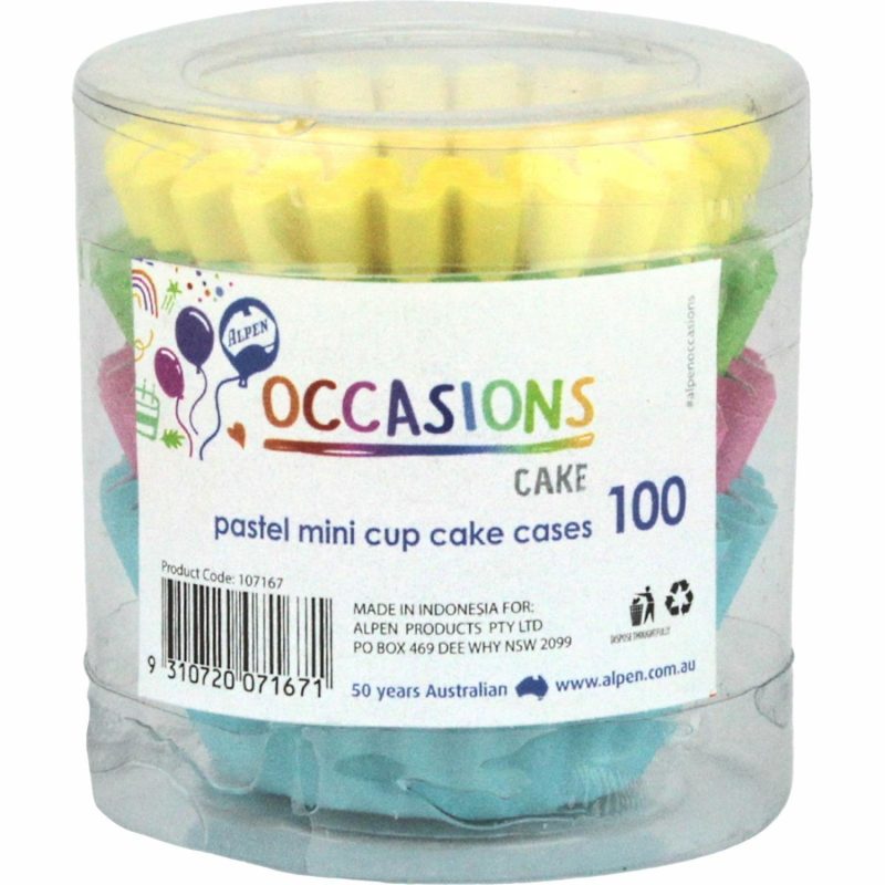 Baking Cups | Assorted Pastel Mini Baking Cups 30Mm (Pack Of 100) Baking & Cake Decorating Baking Cups