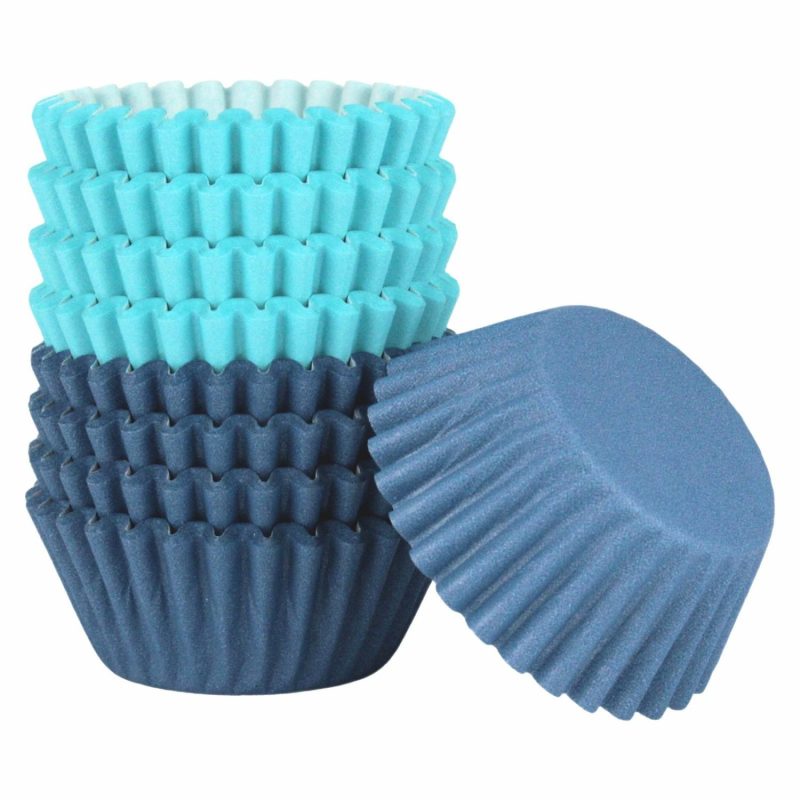 Baking Cups | Beautiful Blue Baking Cups 40Mm (Pack Of 200) Baking & Cake Decorating Baking Cups