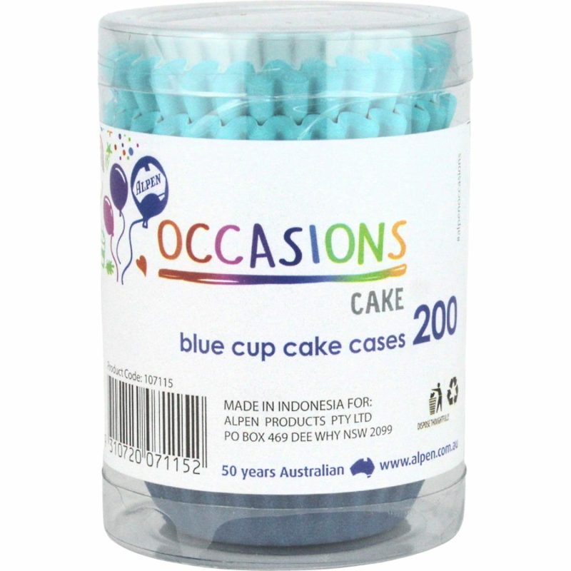 Baking Cups | Beautiful Blue Baking Cups 40Mm (Pack Of 200) Baking & Cake Decorating Baking Cups