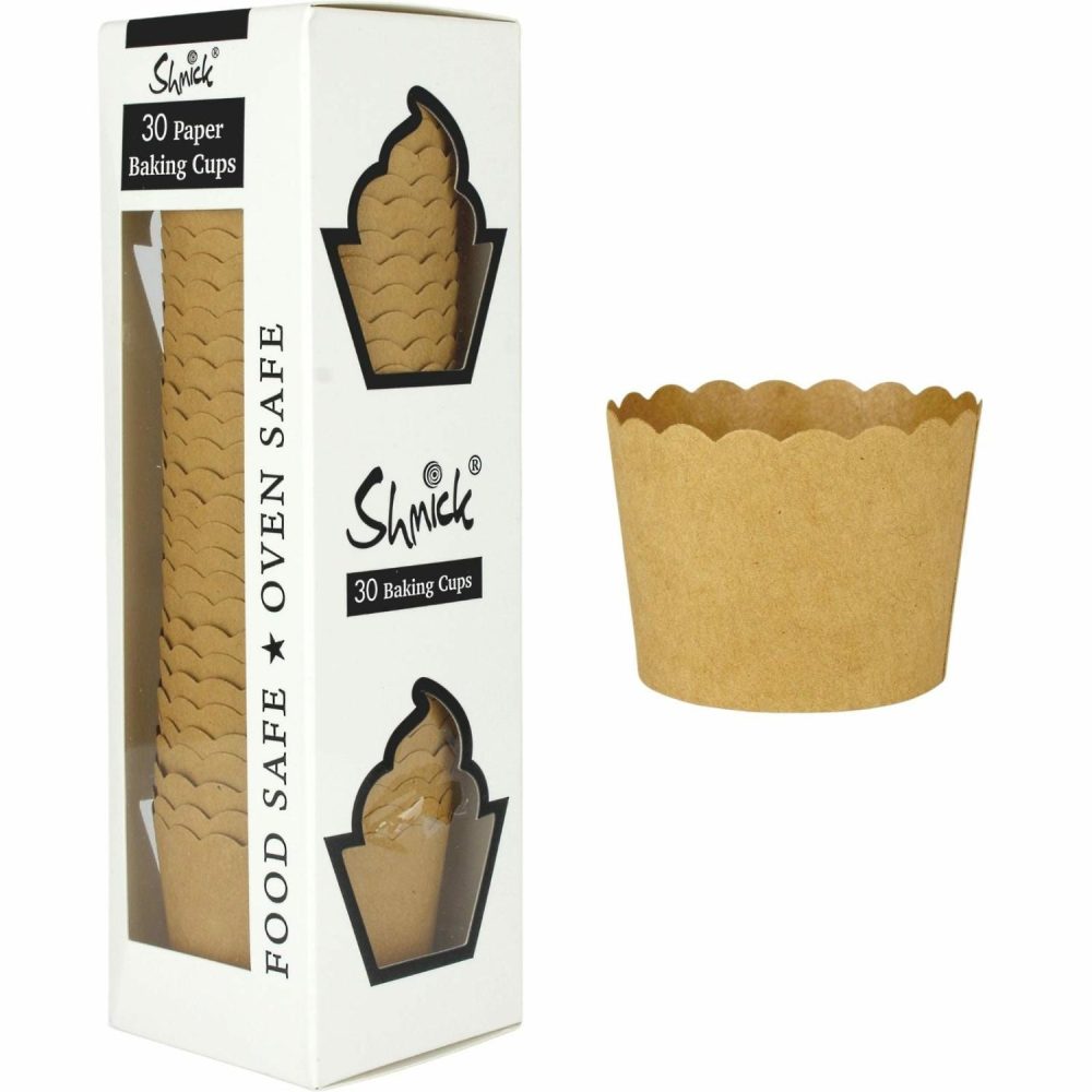 Baking Cups | Brown Kraft Paper Baking Cups (Pack Of 30) Baking & Cake Decorating Baking Cups