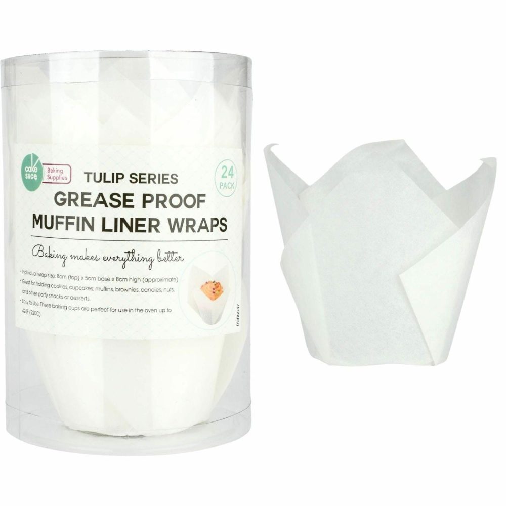 Baking Cups | Grease Proof Muffin Liner Wraps (Pack Of 24) Baking & Cake Decorating Baking Cups