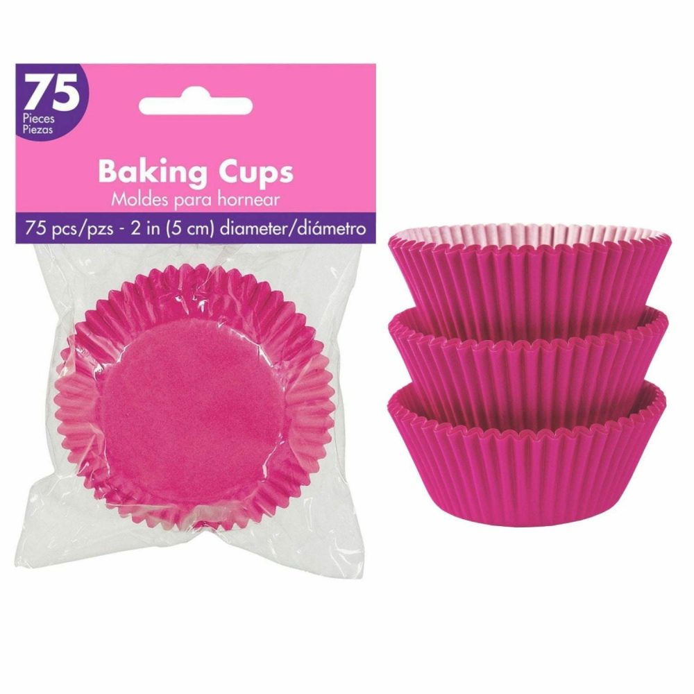 Baking Cups | Hot Pink 5Cm Baking Cups (Pack Of 75) Baking & Cake Decorating Baking Cups