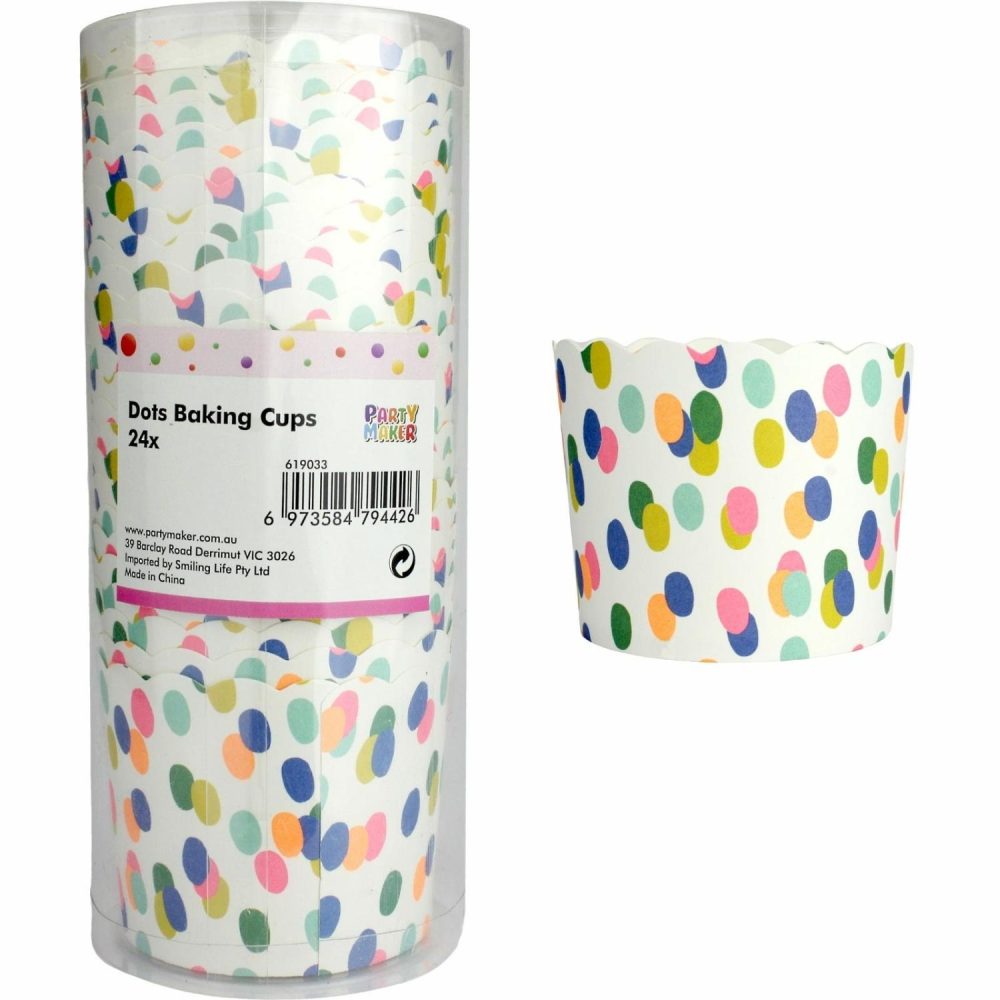 Baking Cups | Rainbow Dots Baking Cups (Pack Of 24) Baking & Cake Decorating Baking Cups