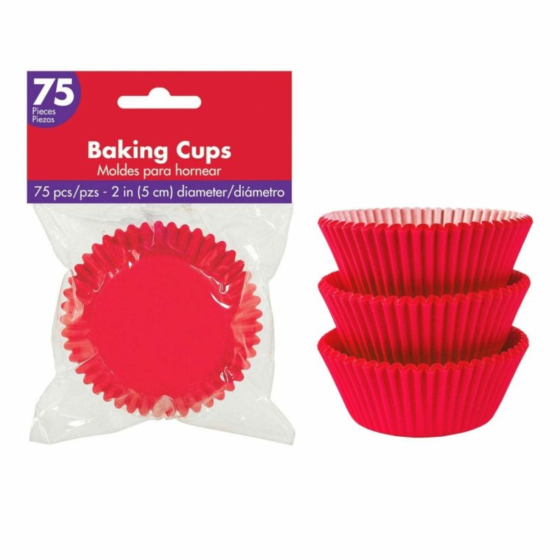 Baking Cups | Red 5Cm Baking Cups (Pack Of 75) Baking & Cake Decorating Baking Cups