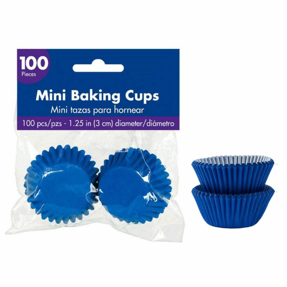 Baking Cups | Royal Blue Mini 3Cm Baking Cups (Pack Of 100) Baking & Cake Decorating Baking Cups