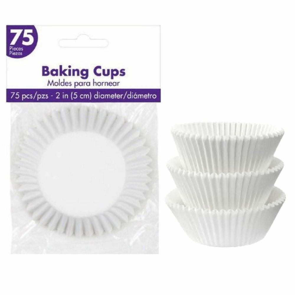 Baking Cups | White 5Cm Baking Cups (Pack Of 75) Baking & Cake Decorating Baking Cups