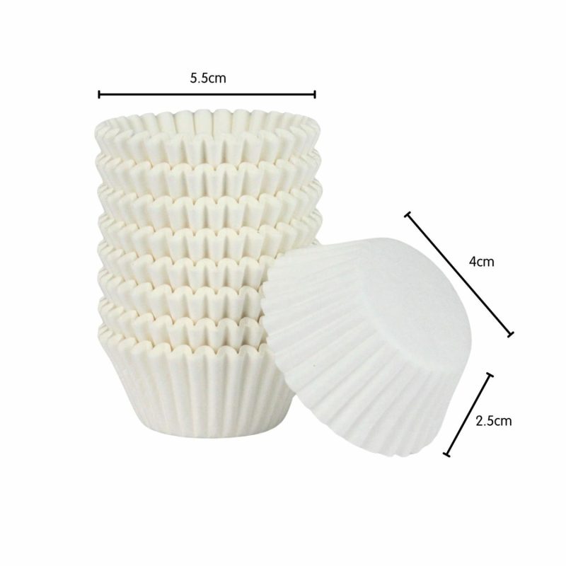 Baking Cups | White Baking Cups 40Mm (Pack Of 200) Baking & Cake Decorating Baking Cups