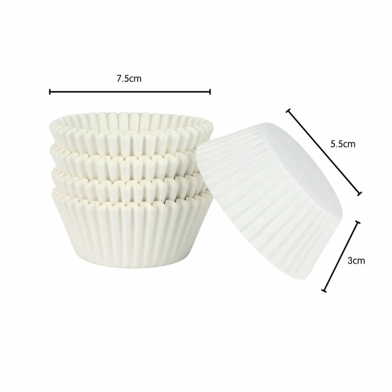 Baking Cups | White Baking Cups (Pack Of 100) Baking & Cake Decorating Baking Cups