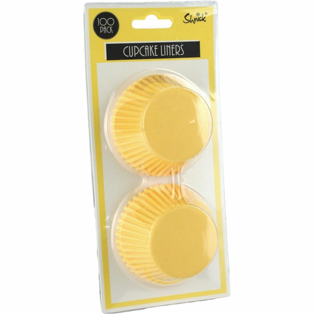 Baking Cups | Yellow Baking Cups 48Mm (Bulk Pack Of 100) Baking & Cake Decorating Baking Cups