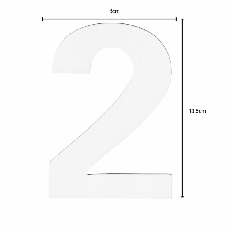 Balloon Boxes & Frames | White Cardboard Number 2 (Pack Of 2) Balloon Boxes & Frames Balloon Boxes & Frames