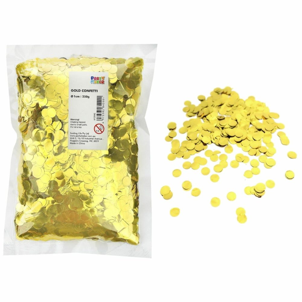 Balloon Styling & Decor | Bulk Metallic Gold Confetti 1Cm (250G) Balloon Styling & Decor Balloon Styling & Decor