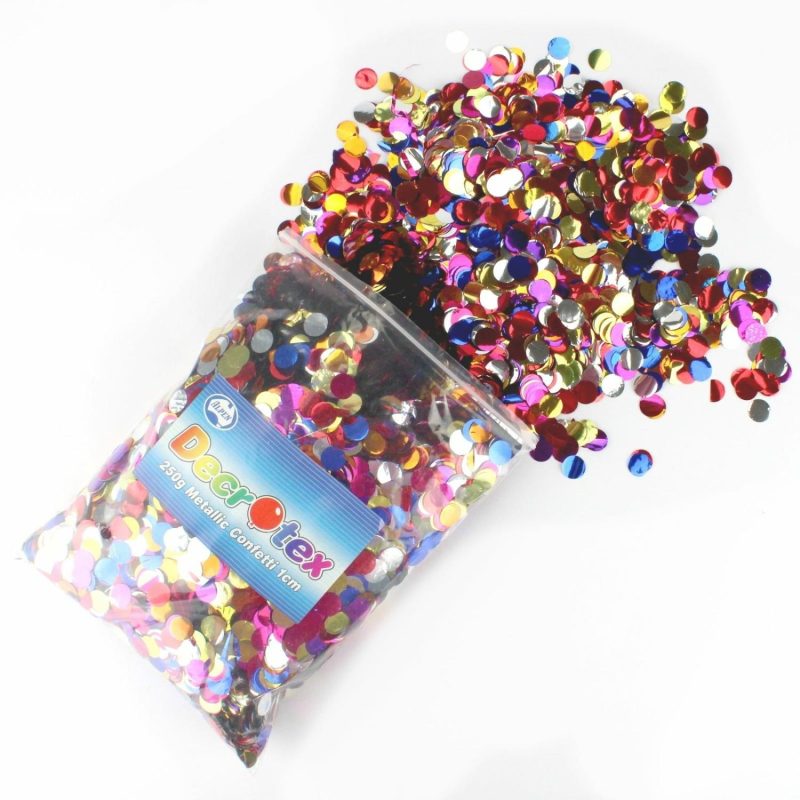 Balloon Styling & Decor | Bulk Multi Coloured Metallic Confetti 1Cm (250G) Balloon Styling & Decor Balloon Styling & Decor