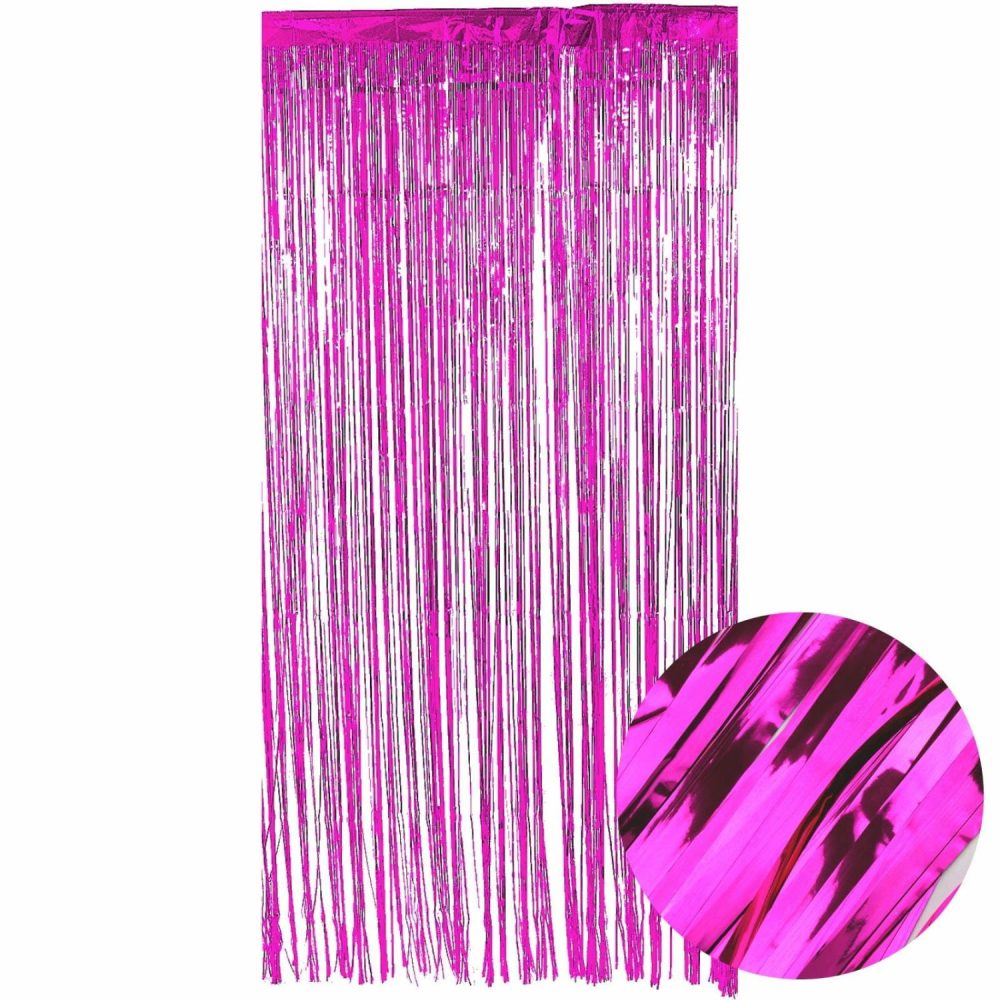 Balloon Styling & Decor | Metallic Hot Pink Foil Backdrop Curtain 100Cm X 200Cm Balloon Styling & Decor Balloon Styling & Decor