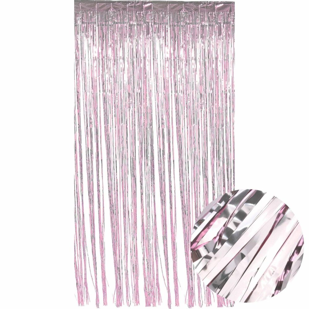 Balloon Styling & Decor | Metallic Light Pink Foil Backdrop Curtain 100Cm X 200Cm Balloon Styling & Decor Balloon Styling & Decor