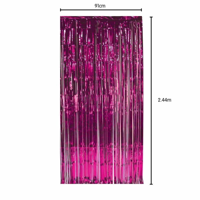 Balloon Styling & Decor | Metallic Pink Foil Backdrop Curtain 90Cm X 240Cm Balloon Styling & Decor Balloon Styling & Decor