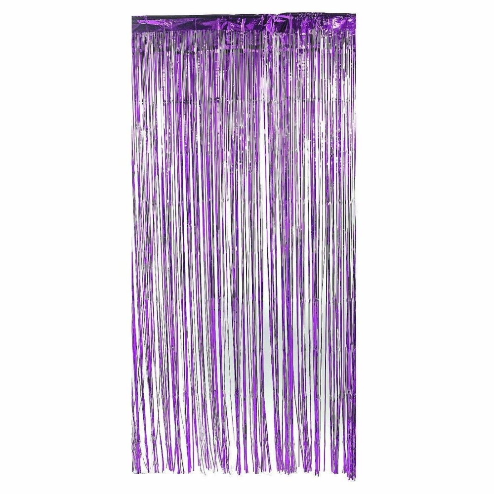 Balloon Styling & Decor | Metallic Purple Foil Backdrop Curtain 100Cm X 200Cm Balloon Styling & Decor Balloon Styling & Decor