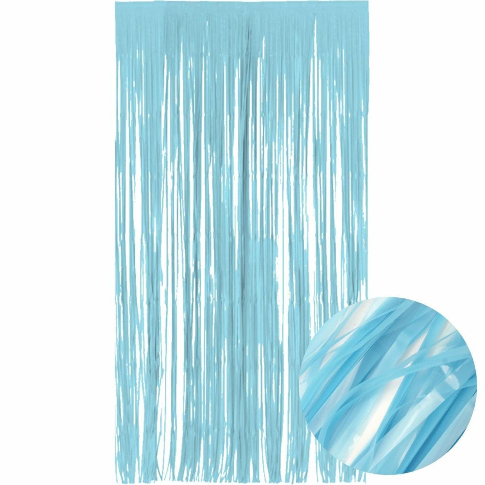 Balloon Styling & Decor | Neon Blue Plastic Backdrop Curtain 100Cm X 200Cm Balloon Styling & Decor Balloon Styling & Decor