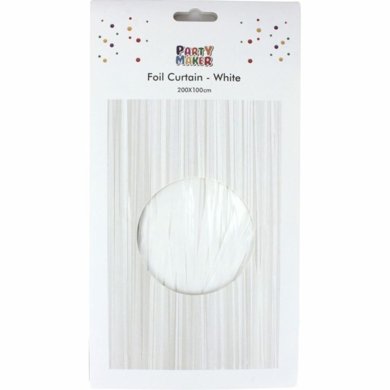 Balloon Styling & Decor | White Plastic Backdrop Door Curtain 100Cm X 200Cm Balloon Styling & Decor Balloon Styling & Decor