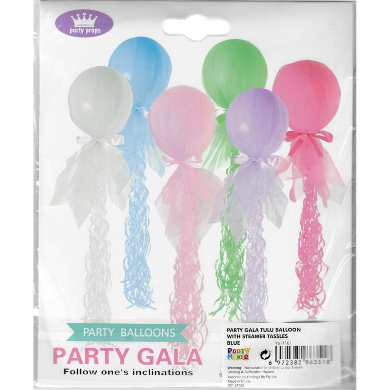 Bouquets, Garlands & Kits | Blue Tulle Balloon Tassel Kit Balloons Bouquets, Garlands & Kits