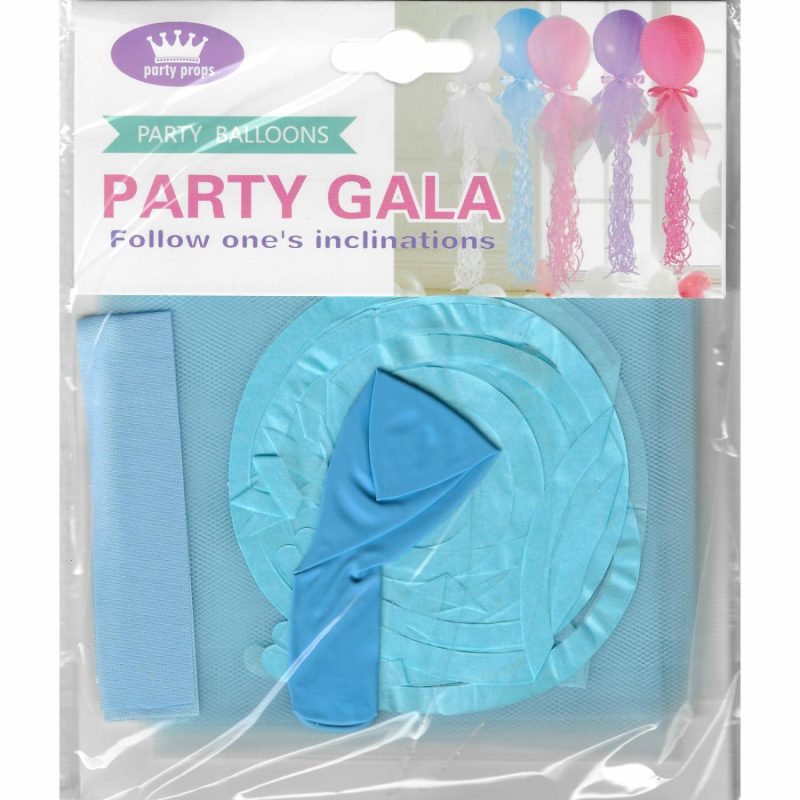 Bouquets, Garlands & Kits | Blue Tulle Balloon Tassel Kit Balloons Bouquets, Garlands & Kits