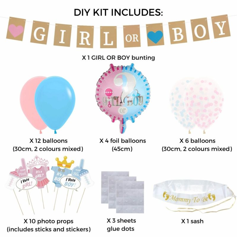 Bouquets, Garlands & Kits | Gender Reveal Balloon Decorating Kit Balloons Bouquets, Garlands & Kits