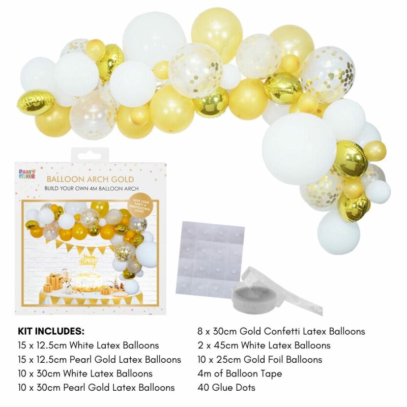 Bouquets, Garlands & Kits | Gold 4M Balloon Arch Kit Balloons Bouquets, Garlands & Kits