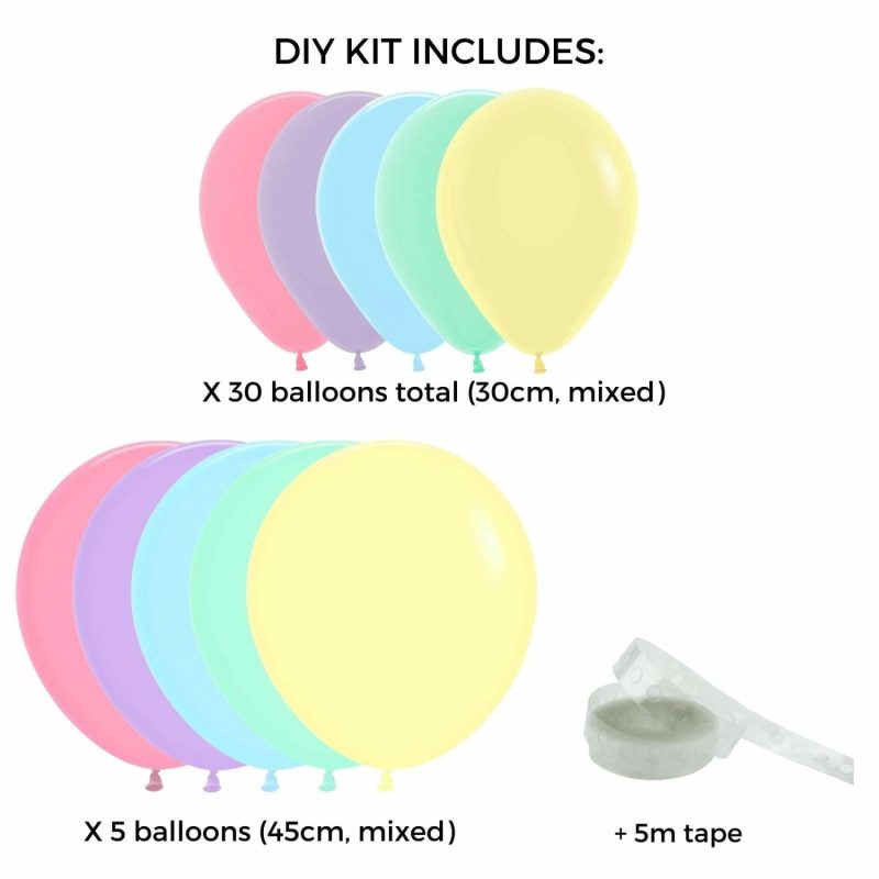 Bouquets, Garlands & Kits | Pastel 5M Balloon Garland Kit Balloons Bouquets, Garlands & Kits