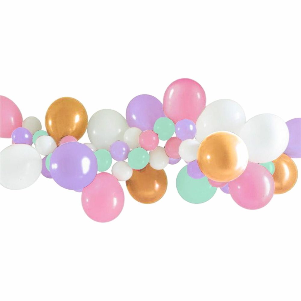 Bouquets, Garlands & Kits | Pastel & Gold 5M Balloon Garland Kit Balloons Bouquets, Garlands & Kits