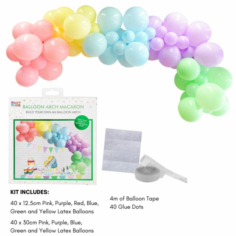 Bouquets, Garlands & Kits | Pastel Rainbow 4M Balloon Arch Kit Balloons Bouquets, Garlands & Kits