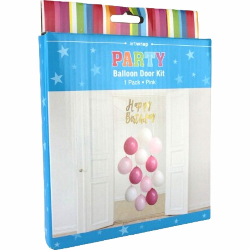 Bouquets, Garlands & Kits | Pink Happy Birthday Balloon Door Kit Balloons Bouquets, Garlands & Kits