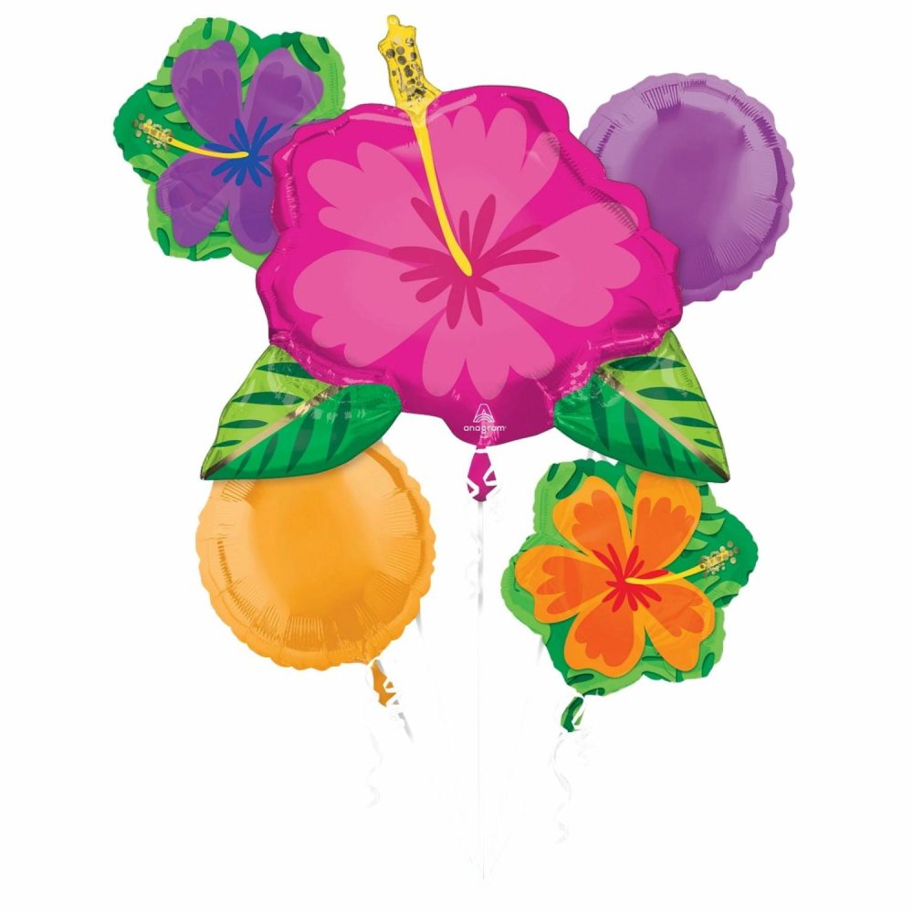 Bouquets, Garlands & Kits | Summer Hibiscus Foil Helium Balloon Bouquet Balloons Bouquets, Garlands & Kits