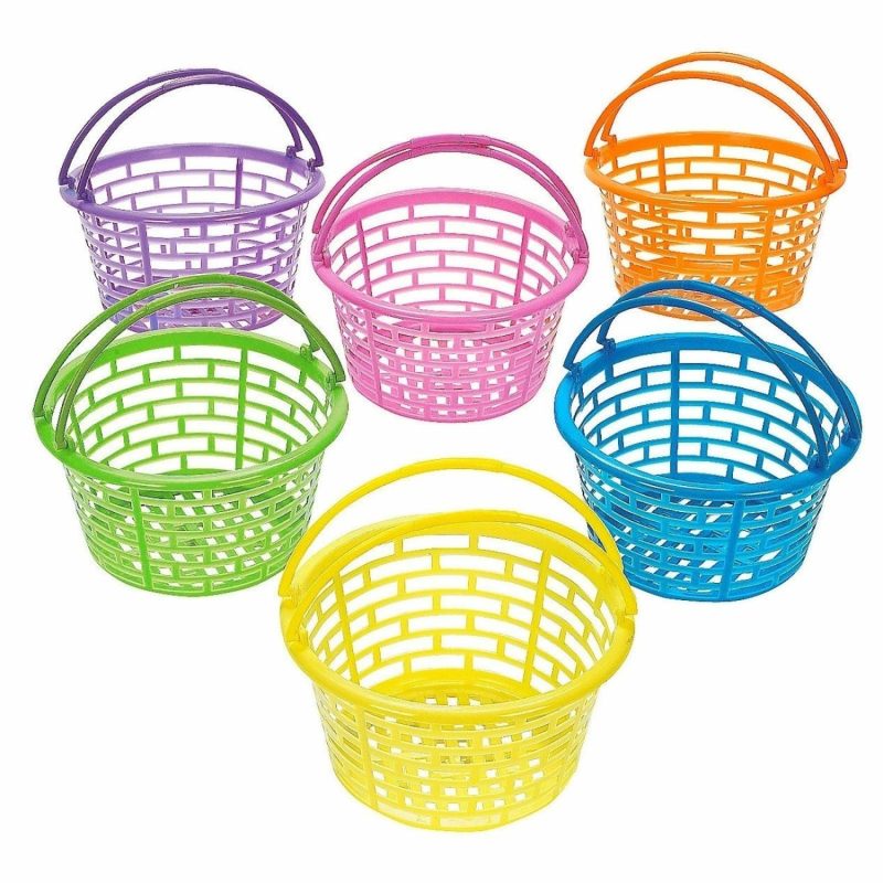 Buckets & Baskets | Coloured Plastic Baskets (Pack Of 12) Buckets & Baskets Buckets & Baskets