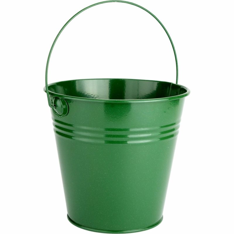 Buckets & Baskets | Green Metal Bucket 12Cm Buckets & Baskets Buckets & Baskets