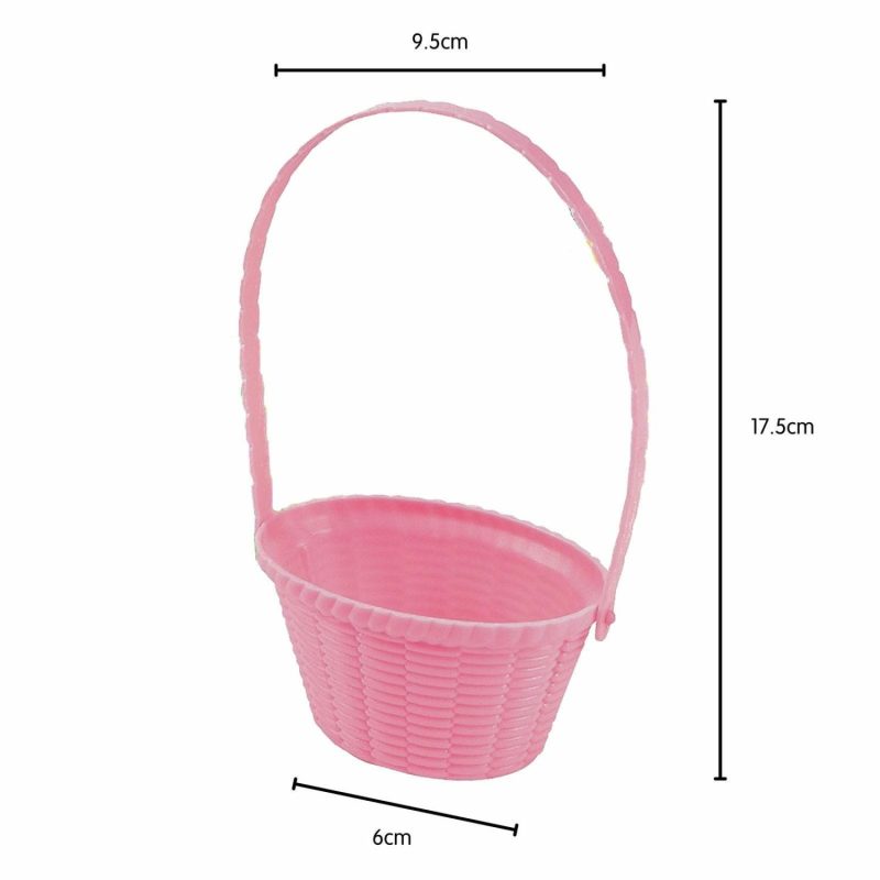 Buckets & Baskets | Mini Plastic Easter Baskets With Handle (Pack Of 12) Buckets & Baskets Buckets & Baskets