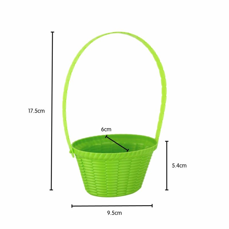 Buckets & Baskets | Mini Plastic Easter Baskets With Handle (Pack Of 4) Buckets & Baskets Buckets & Baskets