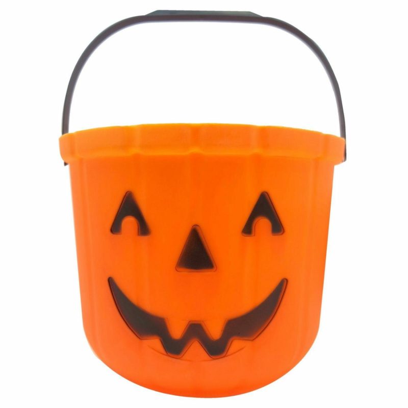 Buckets & Baskets | Plastic Trick Or Treat Pumpkin Bucket 17Cm Buckets & Baskets Buckets & Baskets