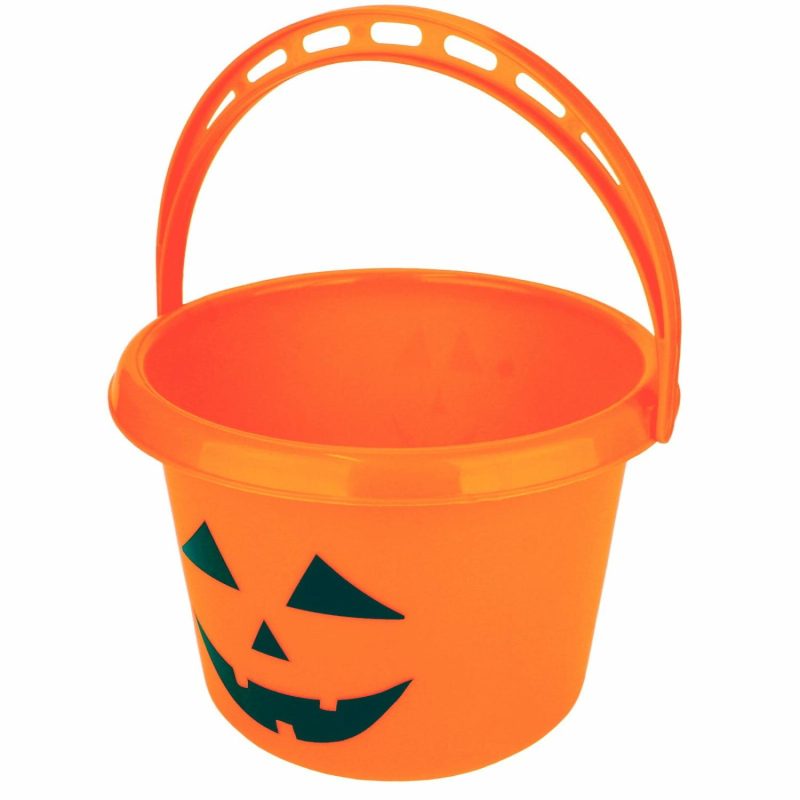 Buckets & Baskets | Plastic Trick Or Treat Pumpkin Bucket Buckets & Baskets Buckets & Baskets