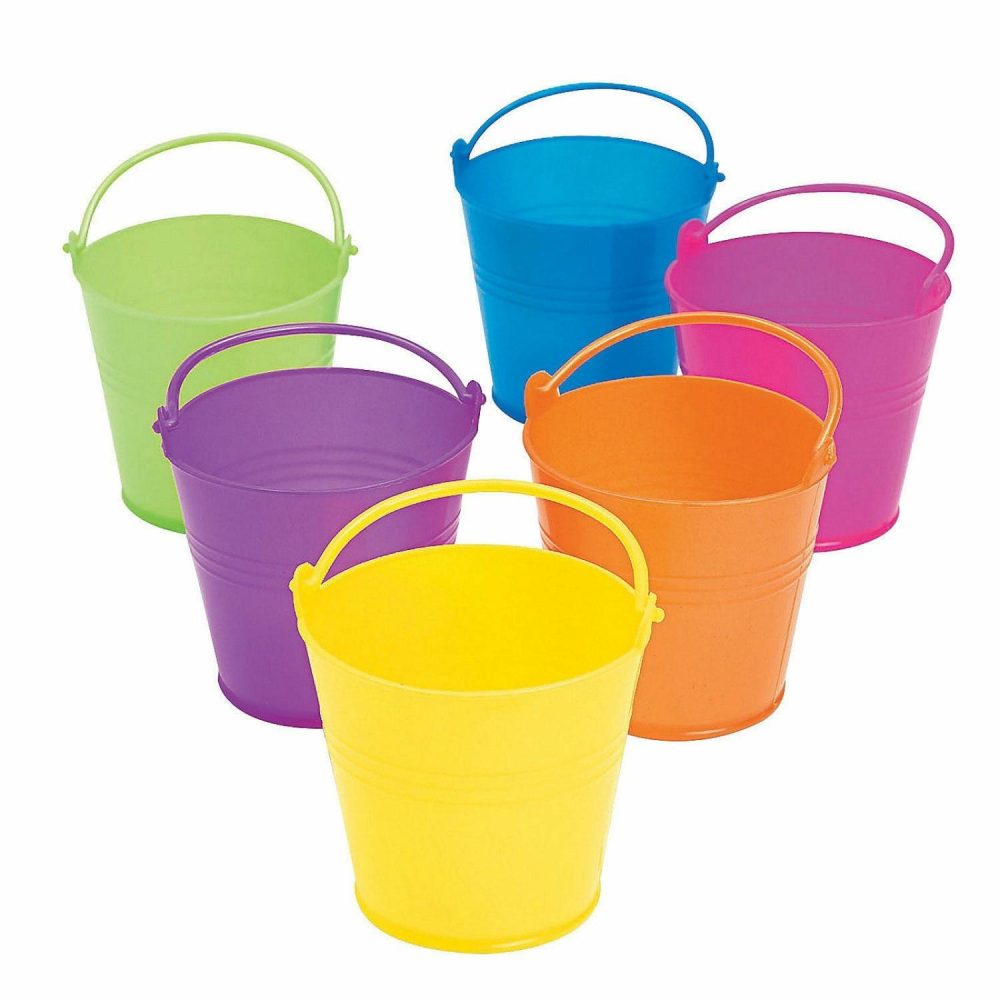 Buckets & Baskets | Small Coloured Favour Buckets (Pack Of 12) Buckets & Baskets Buckets & Baskets