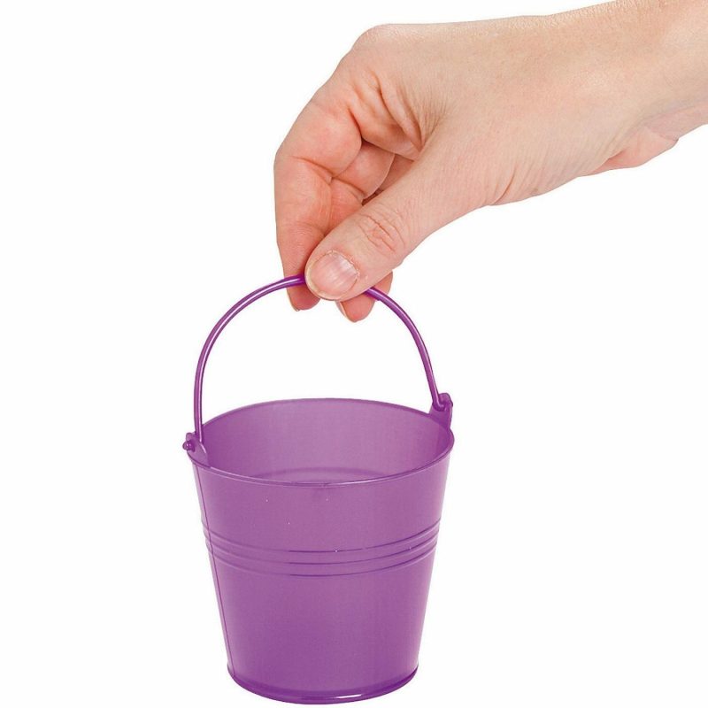 Buckets & Baskets | Small Coloured Favour Buckets (Pack Of 12) Buckets & Baskets Buckets & Baskets