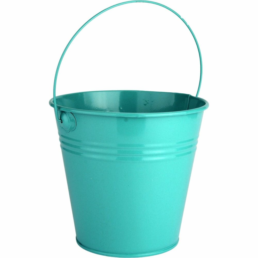 Buckets & Baskets | Teal Metal Bucket 12Cm Buckets & Baskets Buckets & Baskets