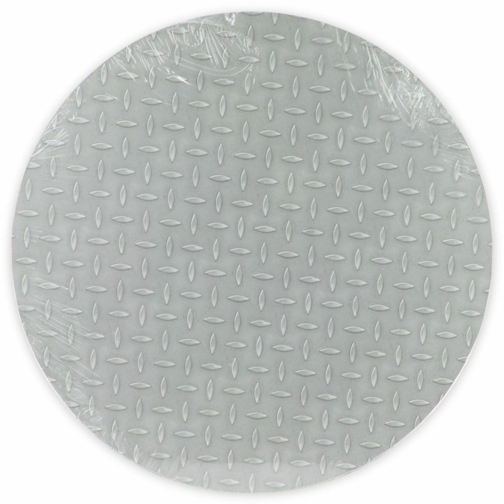 Cake Boards & Boxes | Checker Plate Print Round Cake / Serving Board 35Cm Baking & Cake Decorating Cake Boards & Boxes