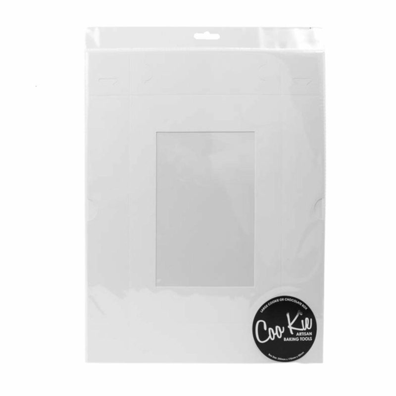 Cake Boards & Boxes | Coo Kie Large White Rectangle Cookie / Chocolate Box With Window 25.5Cm Baking & Cake Decorating Cake Boards & Boxes