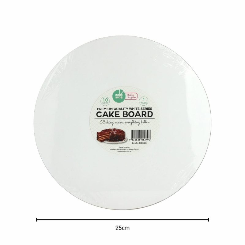 Cake Boards & Boxes | Round White Cake Board 25Cm Baking & Cake Decorating Cake Boards & Boxes