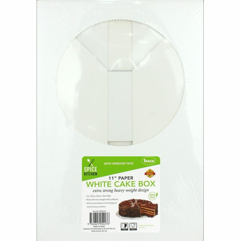 Cake Boards & Boxes | White Cake Box With Window 28Cm Baking & Cake Decorating Cake Boards & Boxes