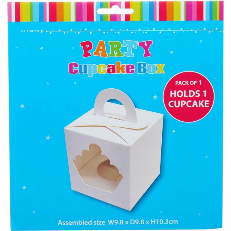 Cake Boards & Boxes | White Cupcake Box With Window 9.8Cm Baking & Cake Decorating Cake Boards & Boxes